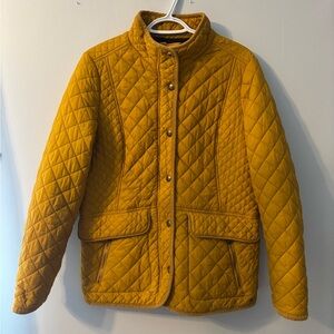 511C Joules mustard yellow quilted coat by joules .